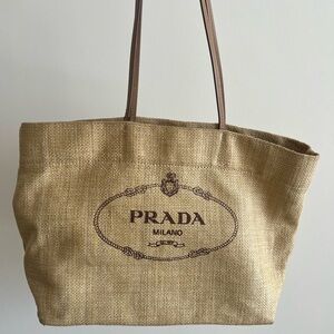 Prada Tan Tote Beach Summer Bag